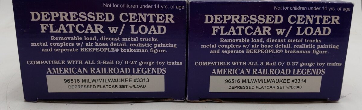 RMT 96516 Milwaukee Road Depressed Center Flatcars (Set of 2) LN/Box