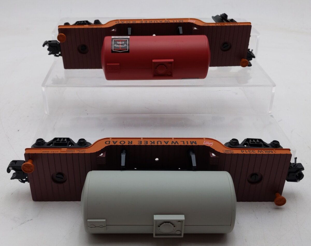 RMT 96516 Milwaukee Road Depressed Center Flatcars (Set of 2) LN/Box