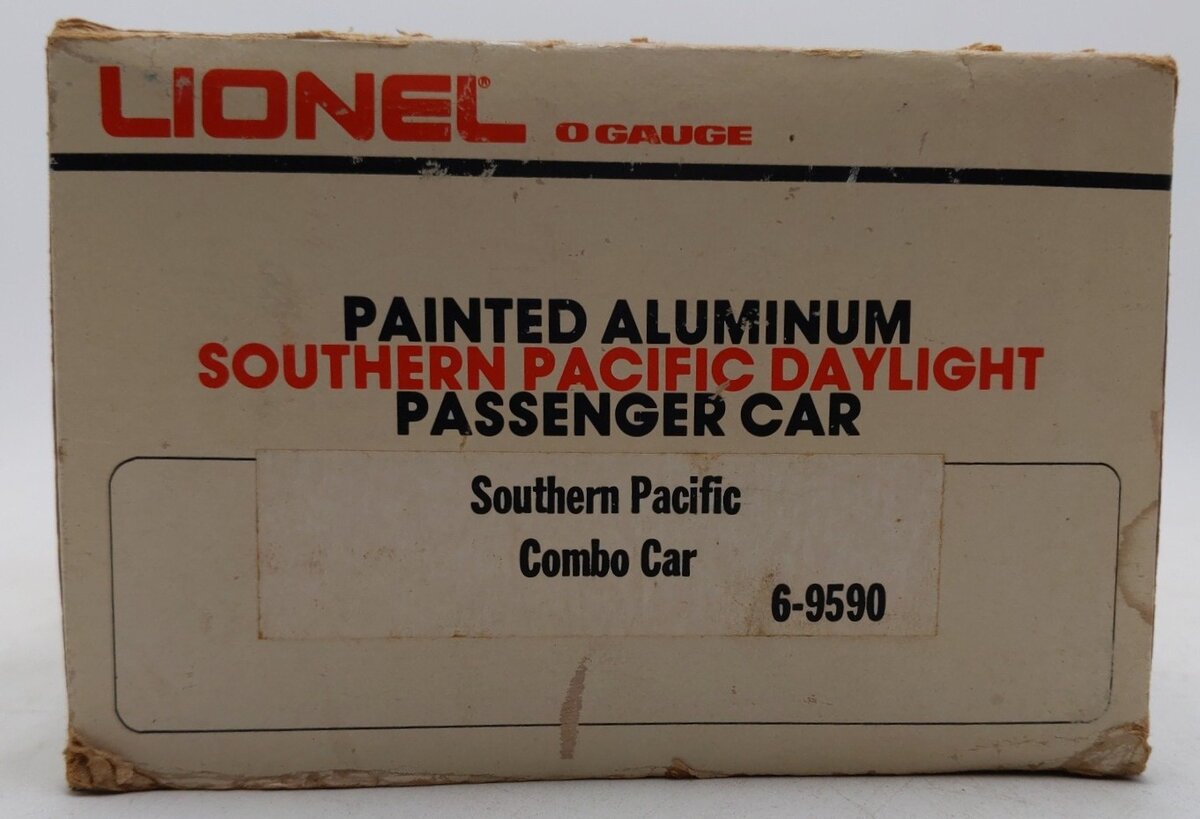 Lionel 6-9590 O Gauge Southern Pacific Daylight Aluminum Combo Car EX/Box