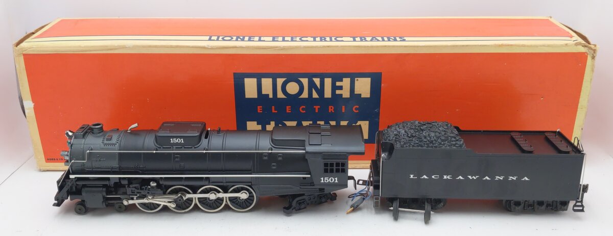 Lionel 6-18003 O Delaware, Lackawanna & Western 4-8-4 Locomotive & Tender #1501 VG/Box