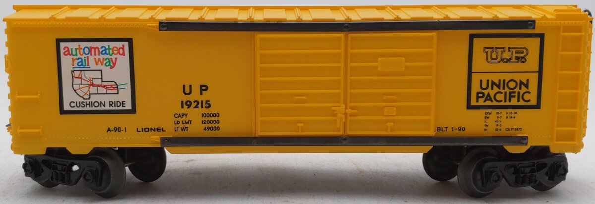 Lionel 6-19215 O Gauge Union Pacific Double Door Boxcar #19215 LN/Box