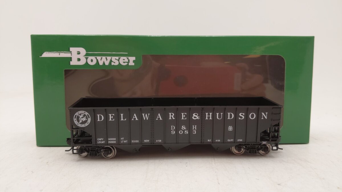 Bowser 42480 HO Delaware & Hudson 70 Ton 14 Panel 3-Bay Hopper Car #9083