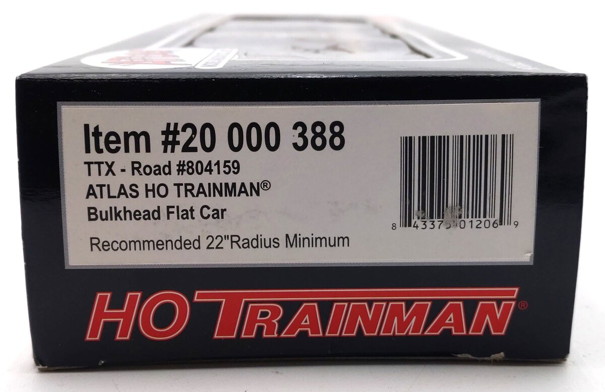 Atlas 20000388 HO Scale TTPX Bulkhead Flatcar #804159