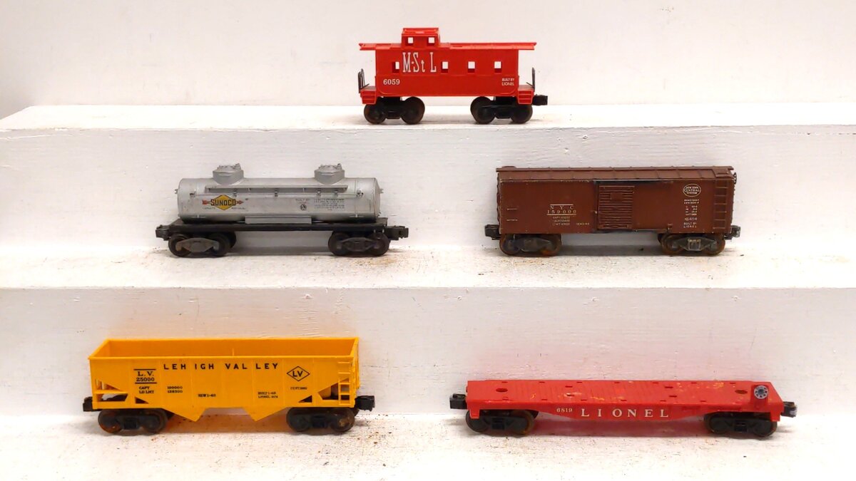 Lionel Vintage O Gauge Postwar Freight Cars: 6176, 6819, 6465, 6059, X6454 [5]