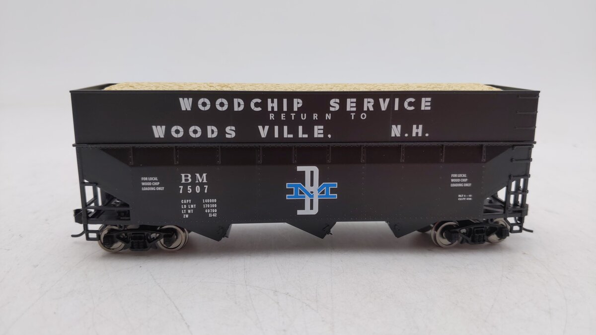 Bowser 42577 HO B&M Blt 6-49 70 Ton Woodchip Hopper #7507