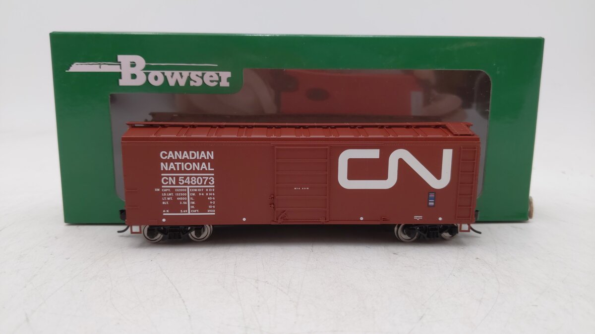 Bowser 42705 HO Canadian National 40' Boxcar RTR #548073