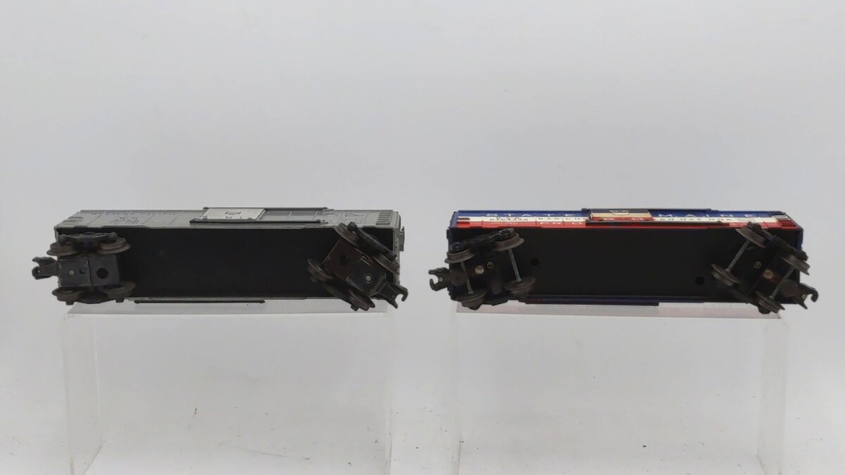 Lionel Vintage O Gauge Postwar Western Pacific & State of Maine Boxcars [2] VG