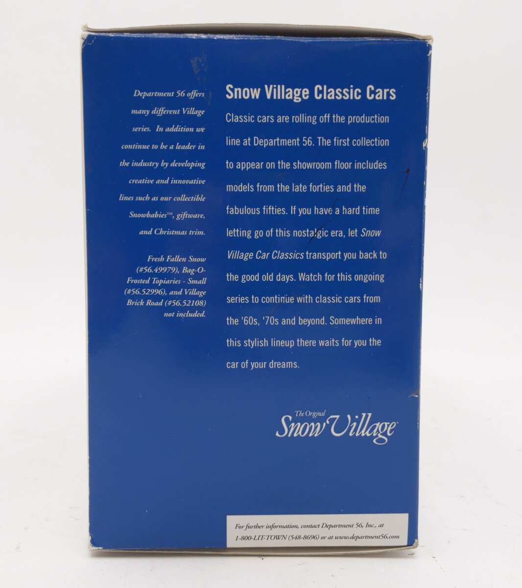 Dept 56 56.55296 Snow Village Classic Cars 1956 Hook & Ladder Fire Truck LN/Box
