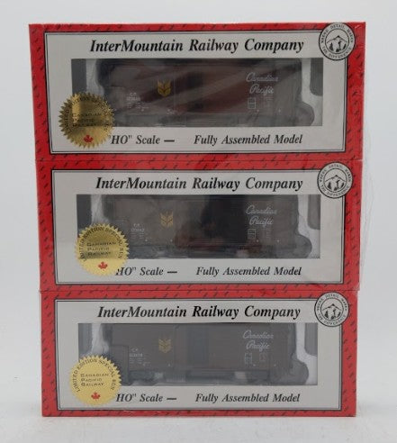 InterMountain H1070-3C HO Canadian Pacific 40' Single 6' Door Boxcar (Set of 3) MT/Box