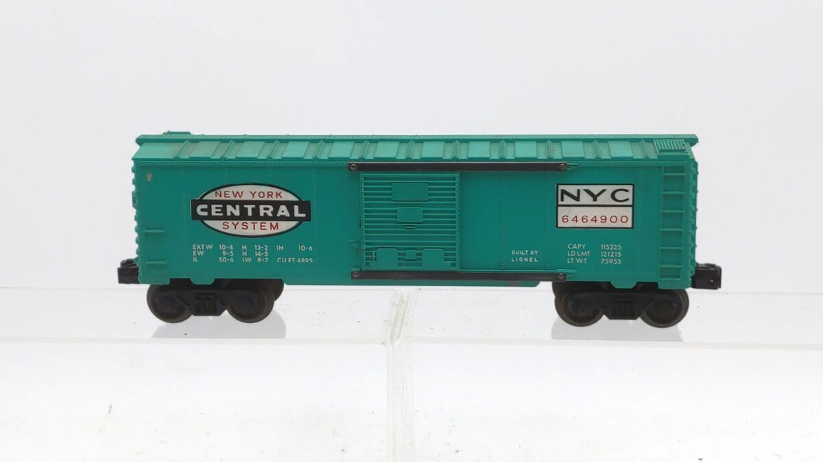 Lionel 6464-900 Vintage O New York Central Boxcar -Type IV VG