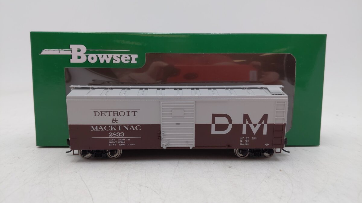 Bowser 42709 HO Detroit & Makinac 40' Boxcars RTR #2833