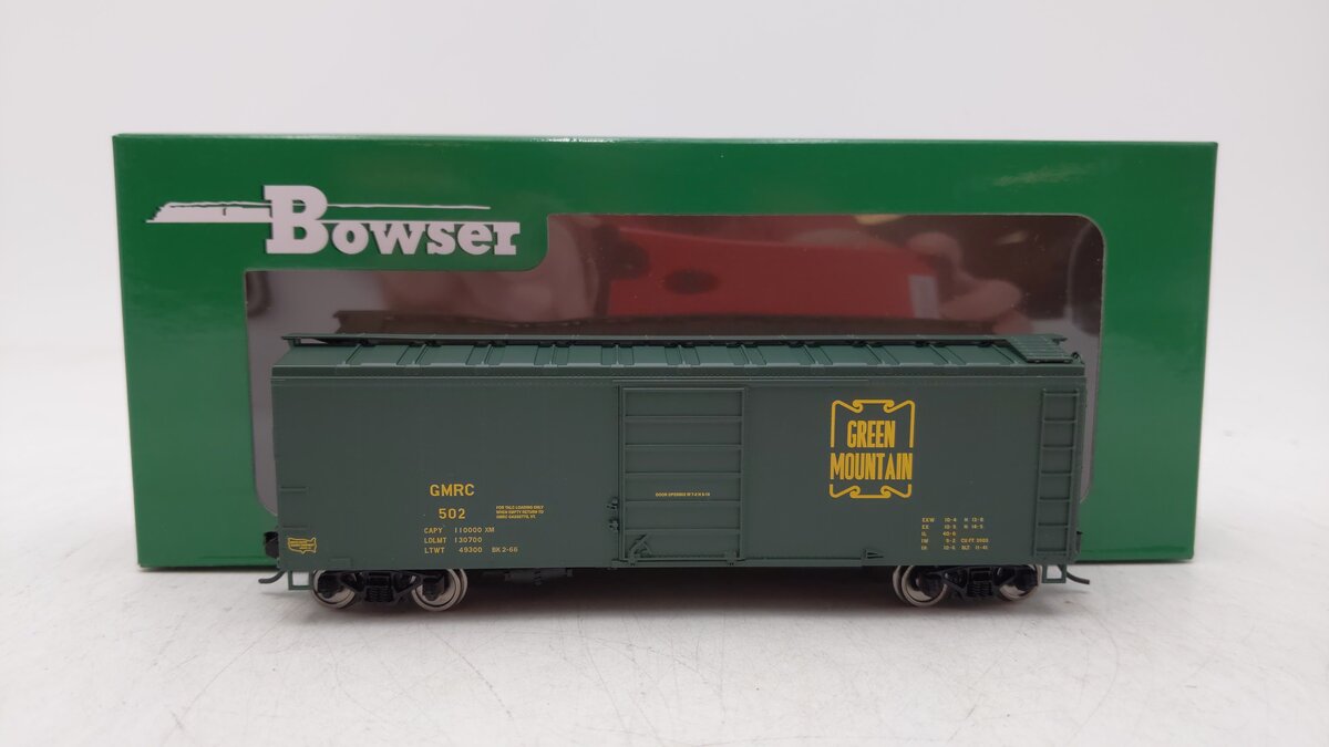 Bowser 42718 HO Green Mountain Railroad 40' Boxcar RTR #502