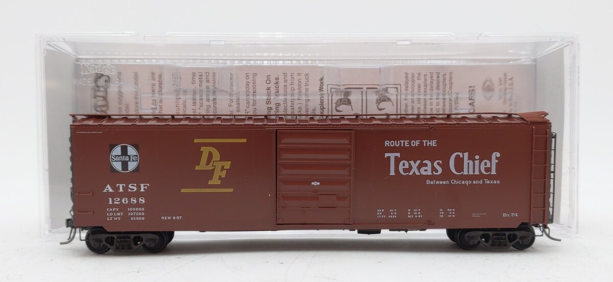 Kadee 6377 HO Atchison Topeka & Santa Fe 50' PS-1 Boxcar Ready-To-Run #12688