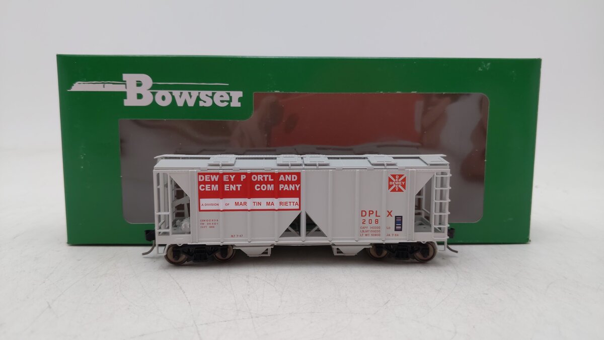 Bowser 42751 Ho Dewey Portland 70t 2-Bay Covered Hopper #208