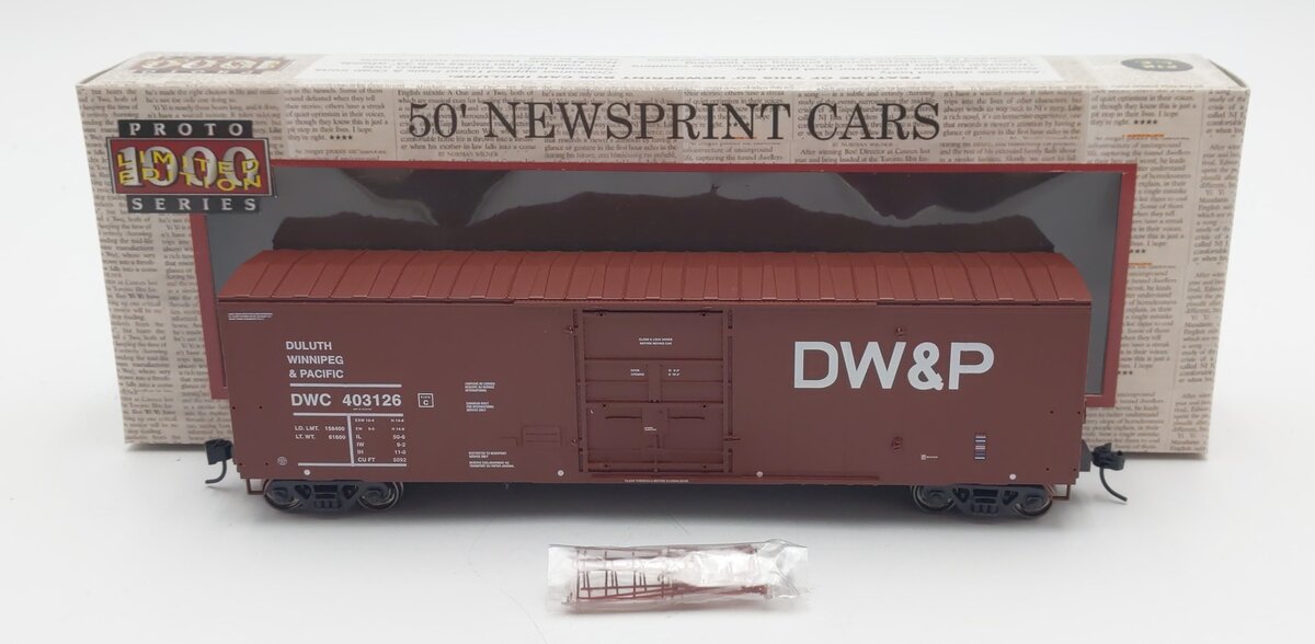 Proto 1000 300524 HO Scale Duluth, Winnipeg & Pacific 50' Boxcar #403126 LN/Box