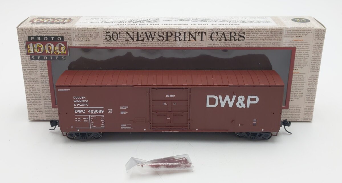 Proto 1000 300522 HO Scale Duluth, Winnipeg & Pacific 50' Boxcar #403089 LN/Box