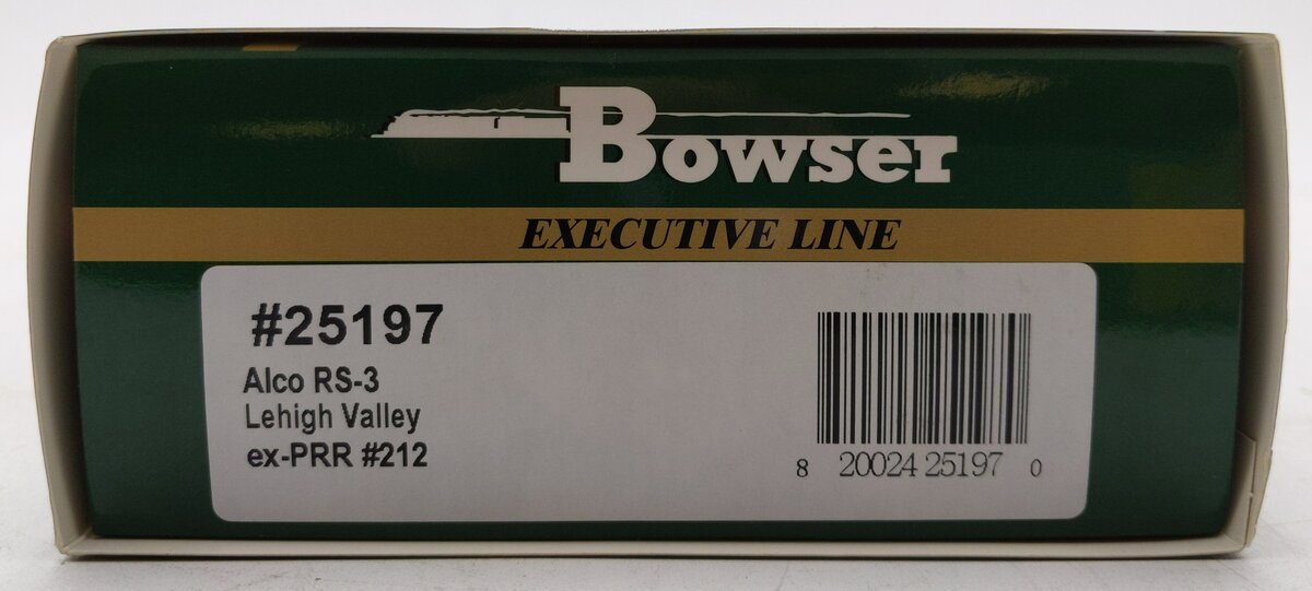Bowser 25197 HO LV ex-PRR Final Scheme Alco RS-3 Phase 3 Diesel Locomotive #212 EX/Box