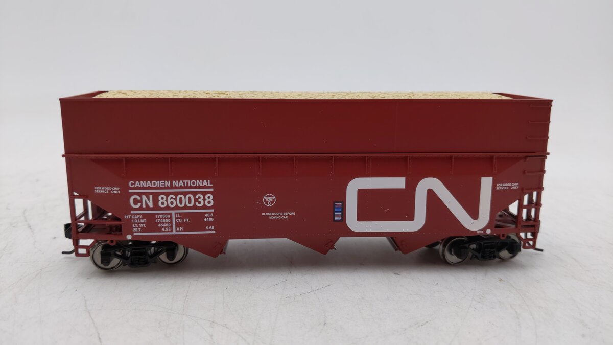 Bowser 41958 HO Canadian National RTR 70 Ton Wood Chip Hopper Car #860038
