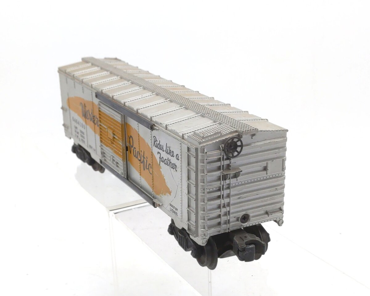 Lionel 6464-100 Vintage O Western Pacific Boxcar - Type IV w/Long Orange Feather VG