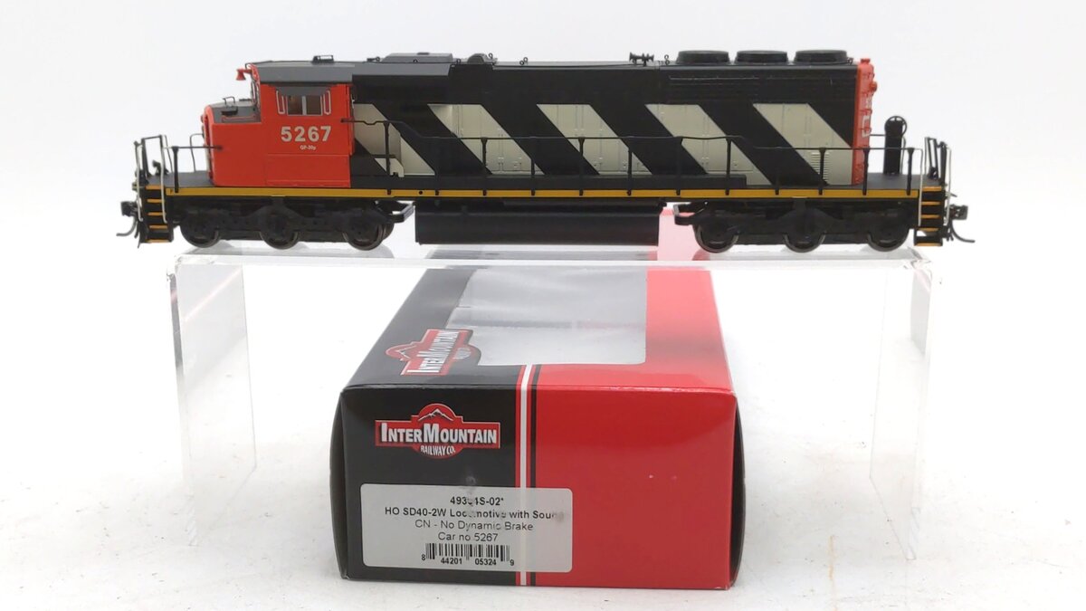 InterMountain 49304S-02 HO Scale Canadian National SD40-2W w/DCC & Sound #5267 LN/Box