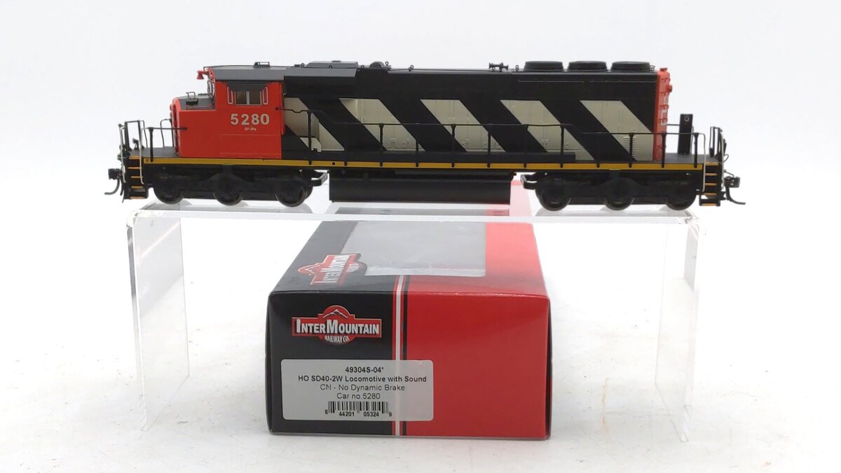 InterMountain 49304S-04 HO Scale Canadian National SD40-2W Diesel w/DCC & Sound LN/Box