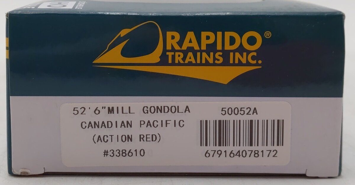 Rapido Trains 050052A HO CP Rail Action Red Scheme 52'6
