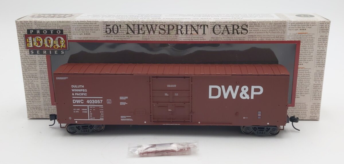 Proto 1000 300520 HO Scale Duluth, Winnipeg & Pacific 50' Boxcar #403057 LN/Box