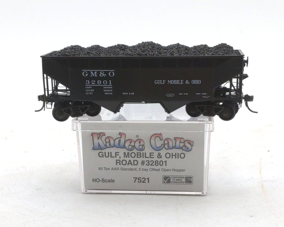 Kadee 7521 HO Scale Gulf Mobile & Ohio 50 Ton Open Bay Hopper #32801