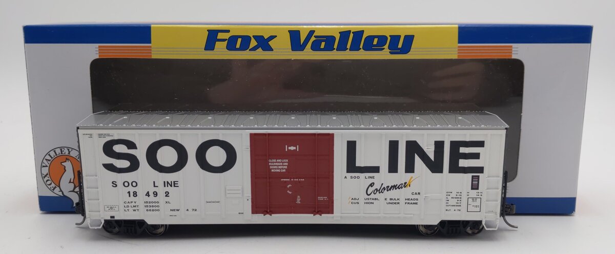 Fox Valley Models 30046 HO Scale SOO Line 7 Post Boxcar #18492