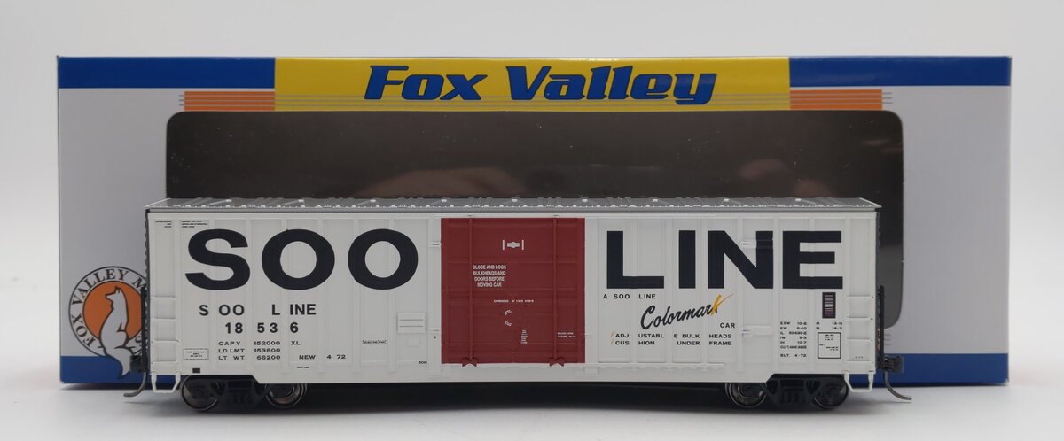 Fox Valley Models 30047 HO Scale SOO Line 7 Post Boxcar #18536