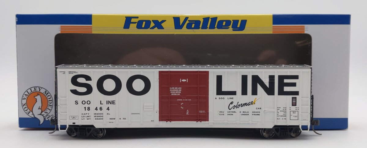 Fox Valley Models 30045 HO Scale SOO Line 7 Post Boxcar #18464