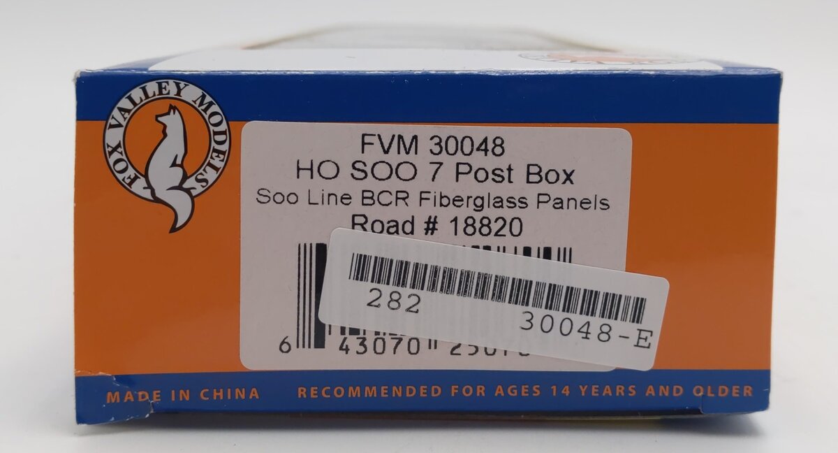Fox Valley Models 30048 HO Scale SOO 7 Post Boxcar #18820