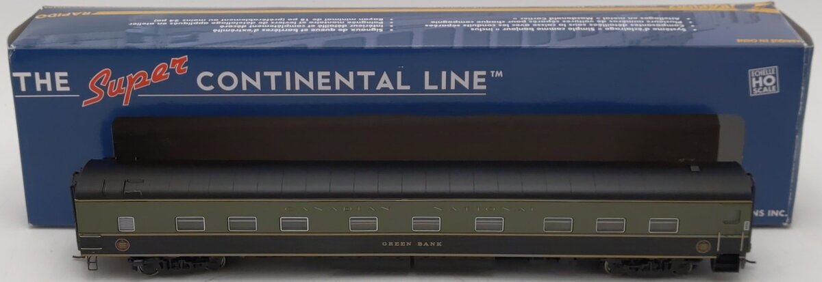 Rapido Trains 113068 HO Canadian National "Green Bank" 6-4-6 Sleeper #1177