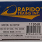 Rapido Trains 113068 HO Canadian National "Green Bank" 6-4-6 Sleeper #1177