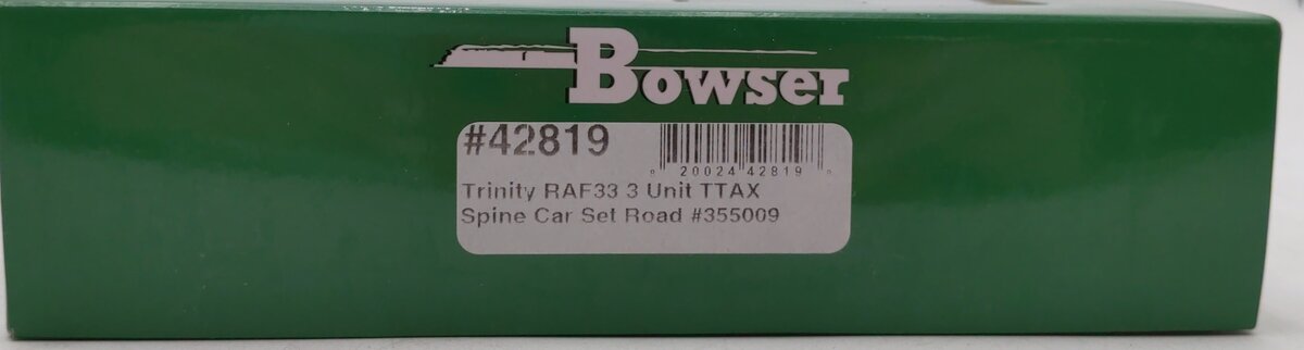 Bowser 42819 HO TTAX 3-Unit 53' Trinity Spine Car #355009