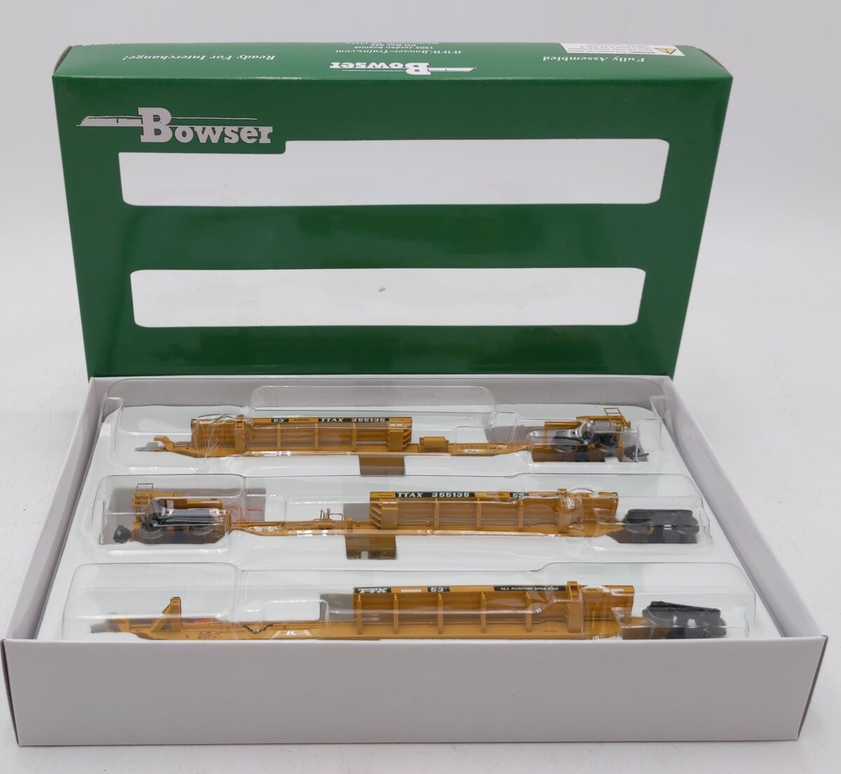 Bowser 42821 HO TTAX 3-Unit Trinity 53' RAF 33C Spine Car #355135