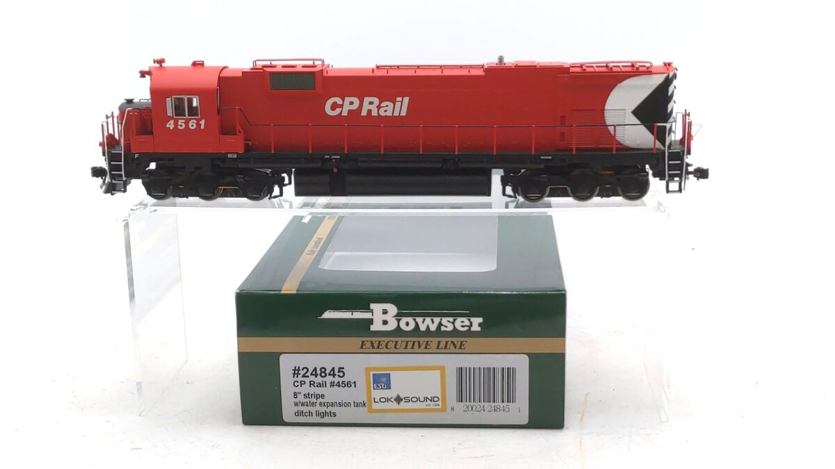 Bowser 24845 HO CPR 8" Stripe MLW M630 Diesel Locomotive with DCC & Sound #4561