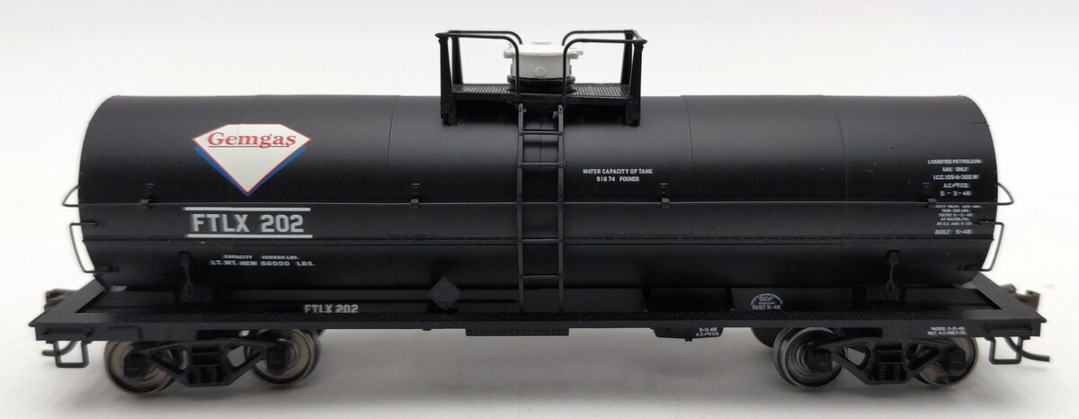 Atlas 20003740 HO Gem Automatic Gas Co. FTLX 11,000-Gallon Tank Car #202