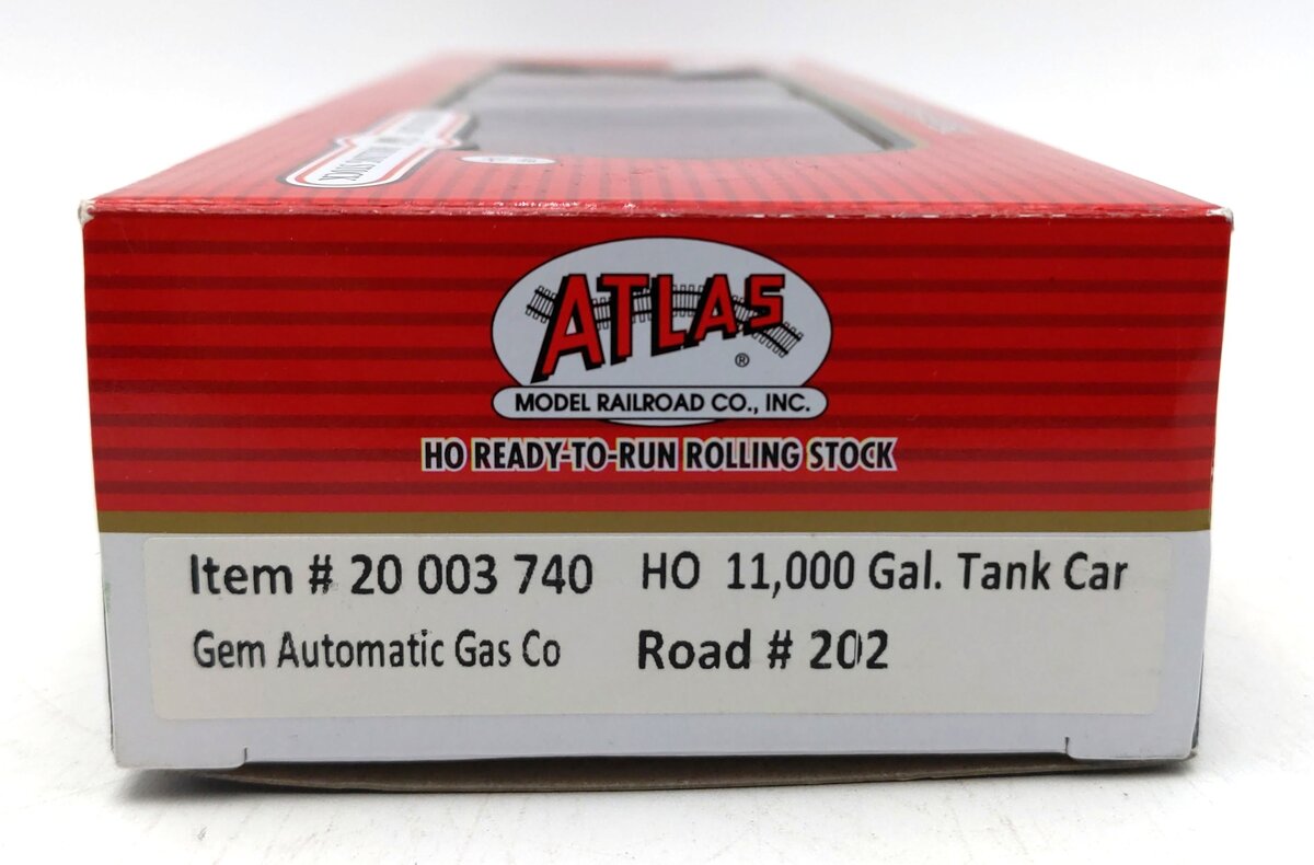 Atlas 20003740 HO Gem Automatic Gas Co. FTLX 11,000-Gallon Tank Car #202