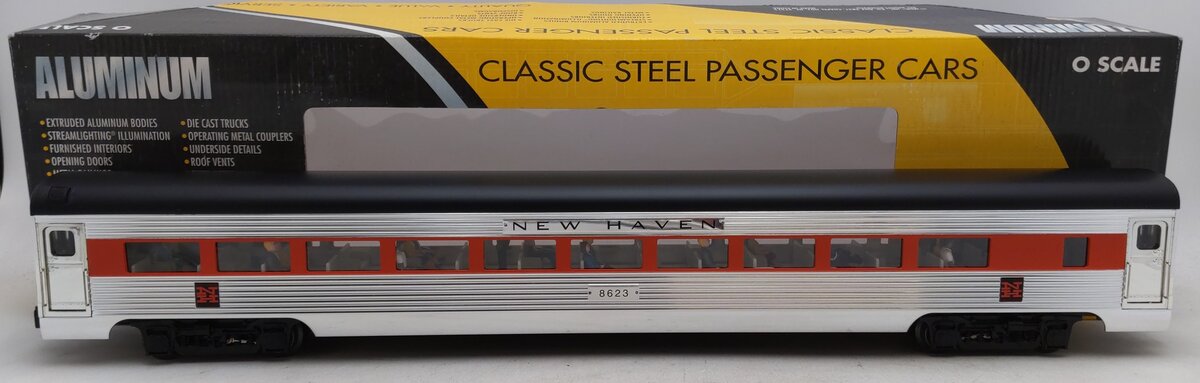 K-Line K4649-48623 O Gauge New Haven 21" Aluminum Coach Car #8623 EX/Box