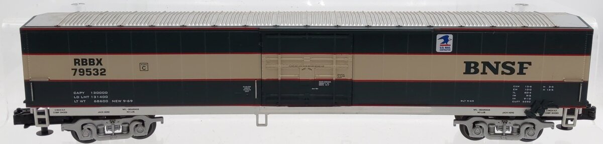 MTH 20-93055 O Gauge BNSF 61' Mail Boxcar #79532 VG