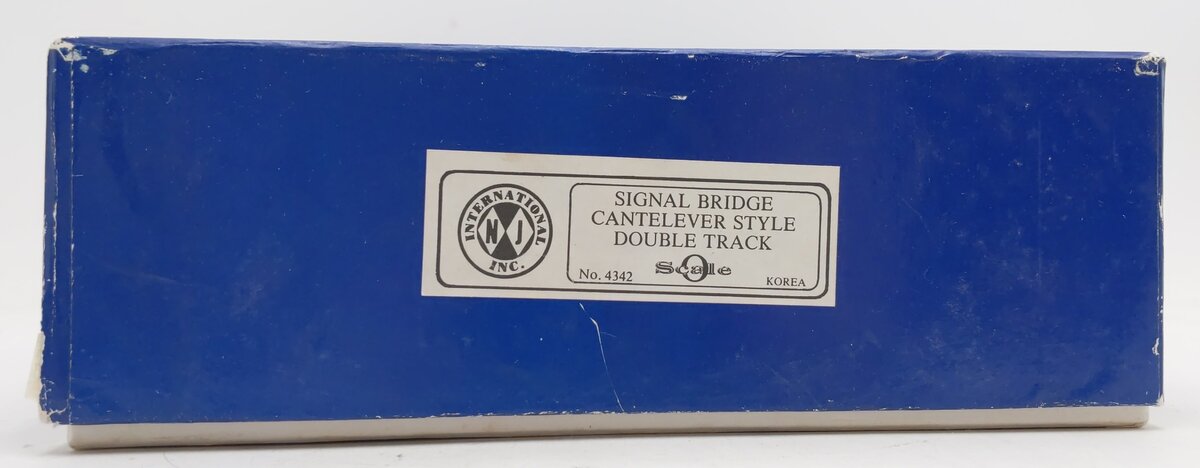 NJ International 4342 O Scale Brass Double Track Cantelever Signal Bridge VG/Box