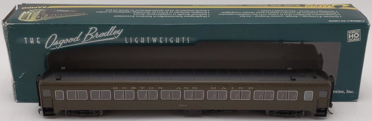Rapido Trains 109043 HO Boston & Maine PS Osgood-Bradley 10-Window Coach #4589