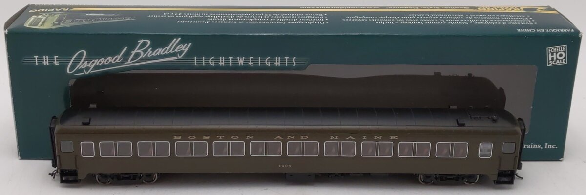 Rapido Trains 109045 HO Boston & Maine PS Osgood-Bradley 10-Window Coach #4598