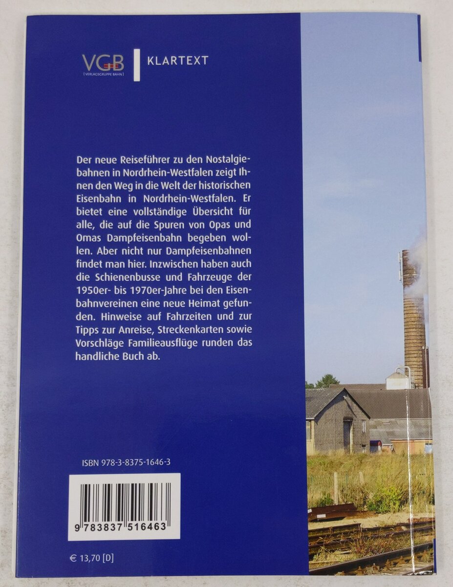 Reiseführer Nostalgiebahnen Nordrhein-Westfalen Paperback Book EX