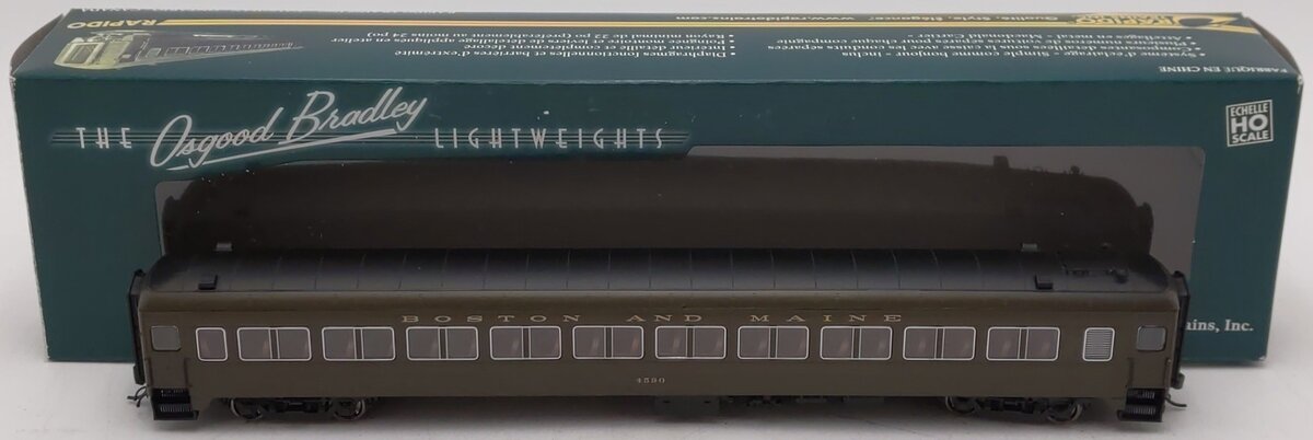 Rapido Trains 109044 HO Boston & Maine PS Osgood-Bradley 10-Window Coach #4590