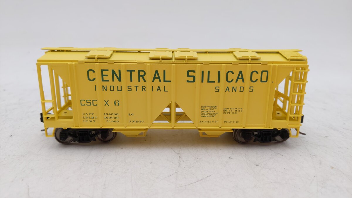 Bowser 42746 Ho Central Silica Company 70t 2-Bay Covered Hopper #6 LN/Box