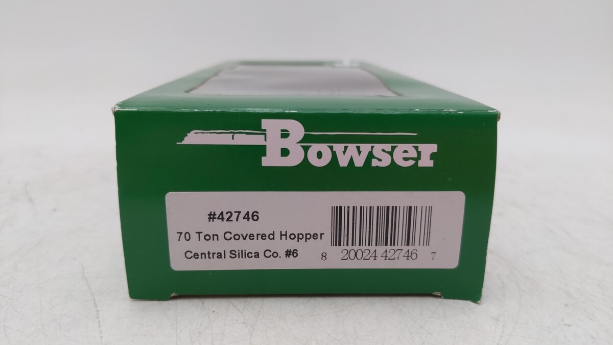Bowser 42746 Ho Central Silica Company 70t 2-Bay Covered Hopper #6 LN/Box