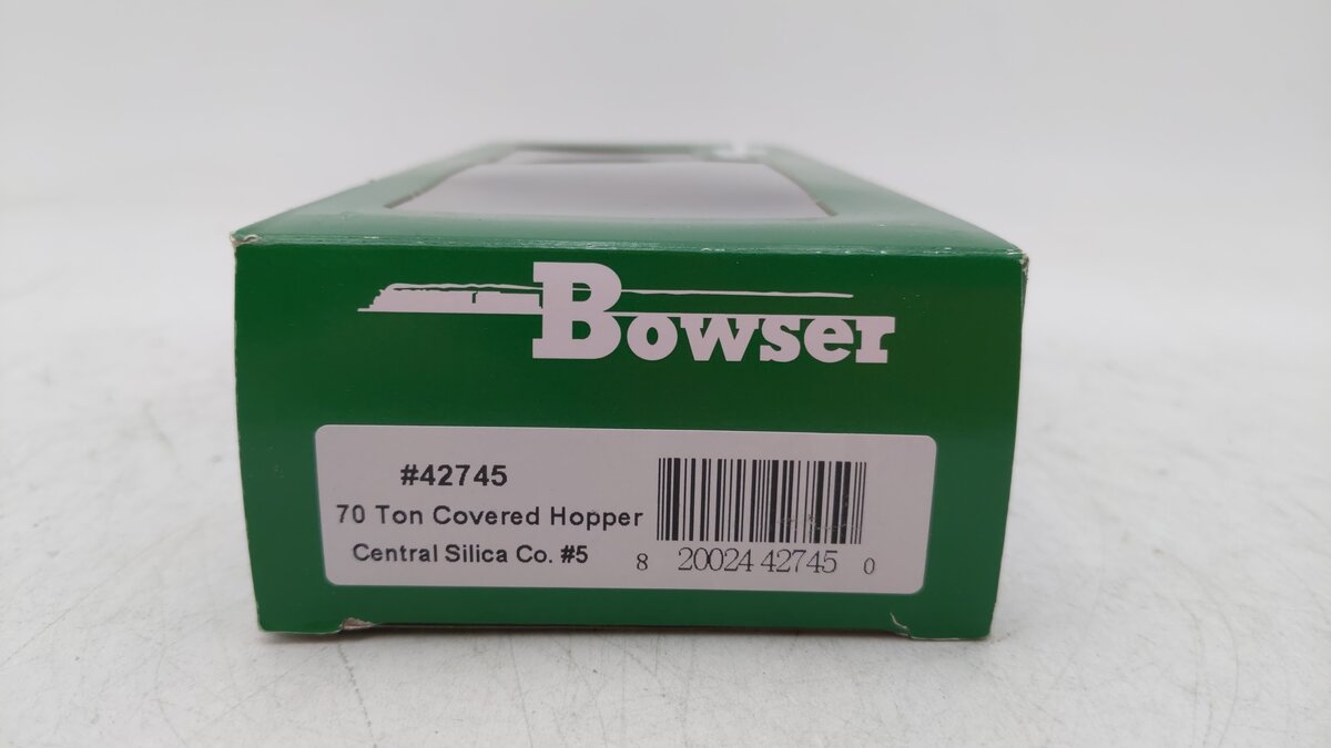 Bowser 42745 Ho Central Silica Company 70t 2-Bay Covered Hopper X5