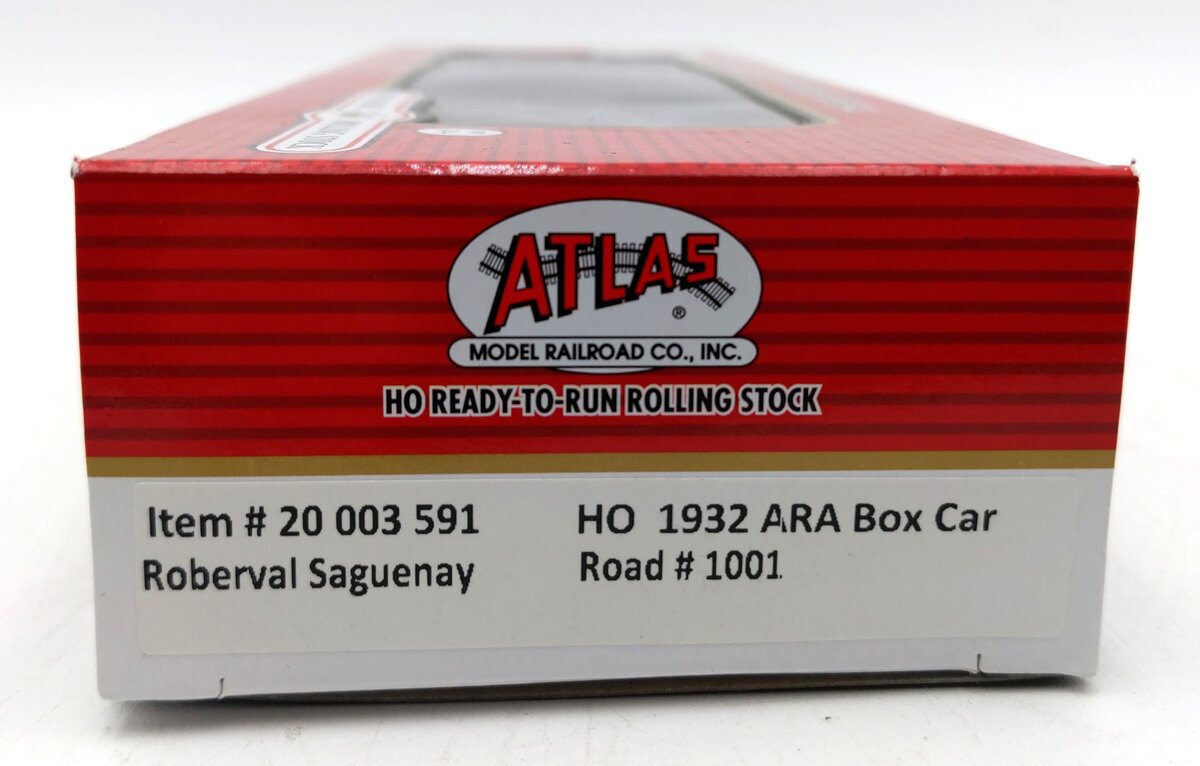 Atlas 20003591 HO Roberval Saguenay 1932 ARA 40' Steel Boxcar #1001